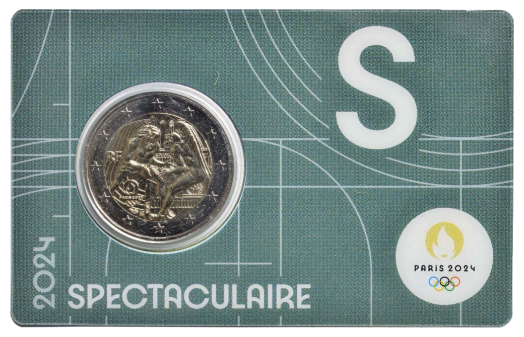 Otra imagen de 2 euros conmemorativa Juegos Olímpicos de Verano París 2024 - Lucha libre